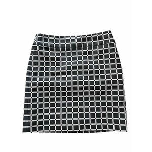 Ann Taylor LOFT Black Square Pattern Geometric Pencil Skirt Size 4
